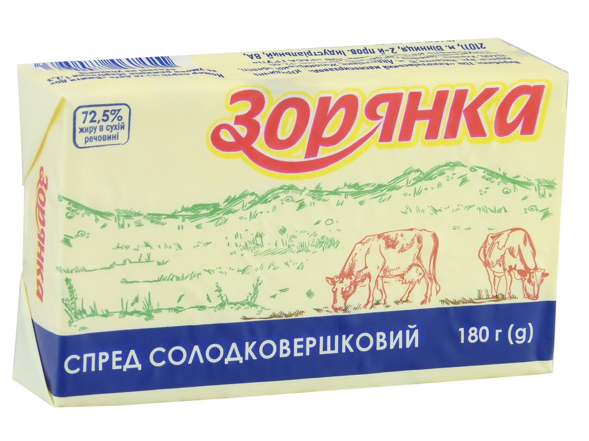 Спред сладкосливочный 72,5%